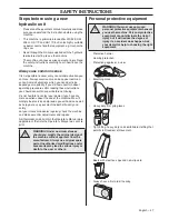 Preview for 47 page of Husqvarna PP 325 E Operator'S Manual