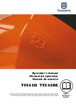 Preview for 1 page of Husqvarna TF545D Operator'S Manual