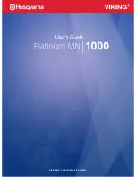 Preview for 1 page of Husqvarna Viking Platinum MN 1000 User Manual