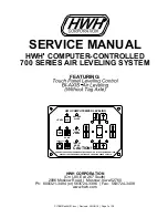 HWH 700 Series Service Manual preview