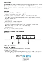 Preview for 2 page of HY-LINE CLUX-31SY Operation Manual