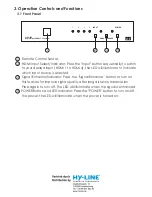 Preview for 4 page of HY-LINE CLUX-42E Operation Manual