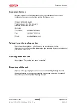 Preview for 98 page of HYDAC FILTER SYSTEMS LowViscosity Unit CoalescerDiesel LVU-CD-40 Installation And Maintenance Instructions Manual