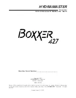 HydraMaster Boxxer 427 Manual preview