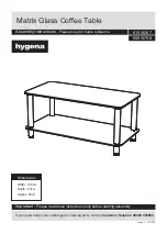 hygena Matrix Glass Coffee Table 610/8267 Assembly Instructions preview