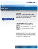 Hypercom IEN 100 Technical Specifications preview