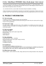 Preview for 5 page of I.D. AL VP250HD User Manual