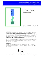 Preview for 1 page of I-Data 812-1x MIO Operator'S Manual