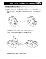 Preview for 4 page of I-Rocks Digital Cordless Optical Mouse RF-7550A Quick Installation Manual