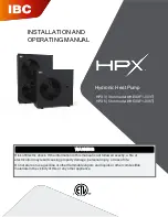 IBC HPX 3 Installation And Operating Manual preview