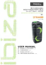 Preview for 2 page of Ibiza sound LYRA400 User Manual