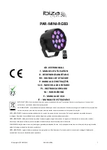 Preview for 1 page of Ibiza PAR-MINI-RGB3 User Manual