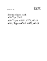 Preview for 3 page of IBM A20 6269 (German) Benutzerhandbuch