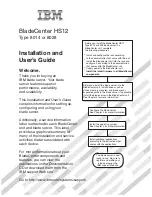 IBM BladeCenter HS12
Type 8014 Installation And User Manual preview