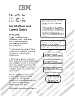 IBM BladeCenter
LS21 Type 7971 Installation And User Manual preview