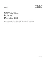 Preview for 1 page of IBM NetVista N70 Reference