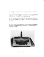 Preview for 4 page of IBM Selectric III Troubleshooting Manual