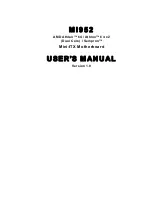 Preview for 1 page of IBT Technologies MI952 User Manual