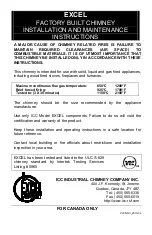 ICC EXCEL Installation And Maintenance Instructions Manual preview