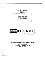 Preview for 1 page of Ice-O-Matic FD 550A Parts & Service Manual