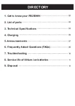 Preview for 3 page of Iceco PB250WH Instruction Manual