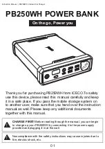 Preview for 4 page of Iceco PB250WH Instruction Manual