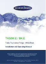 Preview for 1 page of Iceking TK50BK.E Installation And Operating Manual