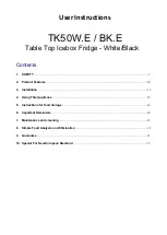 Preview for 2 page of Iceking TK50BK.E Installation And Operating Manual