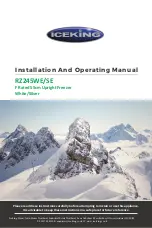 Iceking ZZ245SE Installation And Operating Manual preview