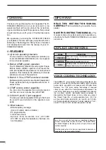 Preview for 2 page of Icom iC-FR5000 Instruction Manual