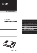 Icom SR-VPN1 Instruction Manual preview