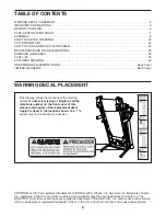 Preview for 2 page of ICON Health & Fitness Pro-Form 525 CT User Manual