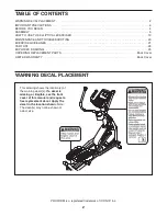 Preview for 2 page of ICON Health & Fitness PRO-FORM 785 F User Manual