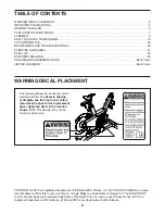 Preview for 2 page of ICON Health & Fitness PRO-FORM Le tour de france PFEX01915.1 User Manual