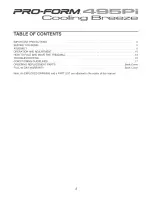 Preview for 2 page of ICON PRO-FORM 495Pi Cooling Breeze User Manual