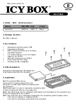 Preview for 2 page of Icy Box IB-276U3 Manual