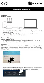 Preview for 8 page of Icy Box IB-LAN300-C3 Manual