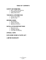 Preview for 2 page of IDEAL TLX-7000-FLRAILKIT Assembly Manual