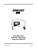 Idex Knight Ultra Micro-Pro UMP 100 Series Instruction Manual preview