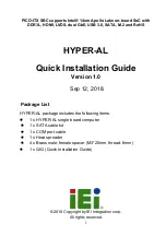 Preview for 1 page of IEI Technology HYPER-AL Quick Installation Manual