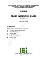 IEI Technology PM-BT Quick Installation Manual preview