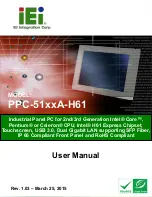 Preview for 1 page of IEI Technology PPC-51 A-H61 Series User Manual