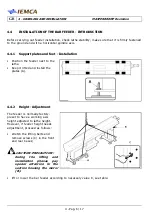 Preview for 39 page of IEMCA MASTER 880 MP-E Manual For Use And Maintenance