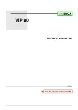 Preview for 61 page of IEMCA VIP 80 Manual For Use And Maintenance