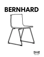 IKEA BERNHARD CHAIR Assembly Instructions preview