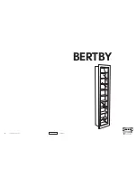 Preview for 1 page of IKEA BERTBY GLASS-DOOR WALL CABINET 17X67 Instructions Manual