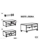 IKEA BESTÅ JÄGRA TV UNIT/CASTERS 47X24 Instructions Manual preview