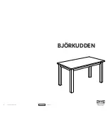 Preview for 1 page of IKEA BJÖRKUDDEN DINING TABLE 47X29" Instructions