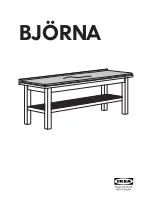 Preview for 1 page of IKEA BJÖRNA BENCH 53 1/2" Instructions Manual