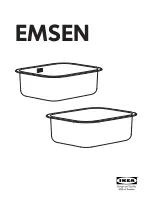 Preview for 1 page of IKEA EMSEN SINGLE BOWL INSET SINK 22X18" Instructions Manual